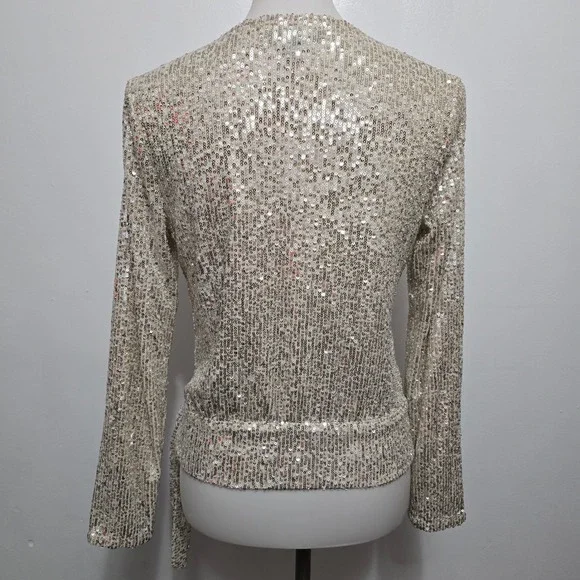 INC International Concepts Sequin Top Womens Size Small Party Sparkle - Picture 5 of 9